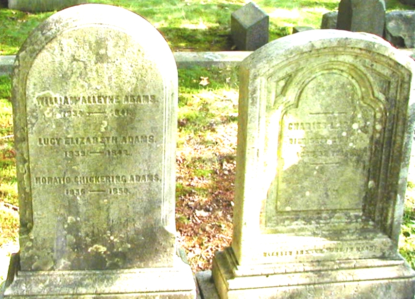 William, Lucy, Horatio & Charles Adams grave