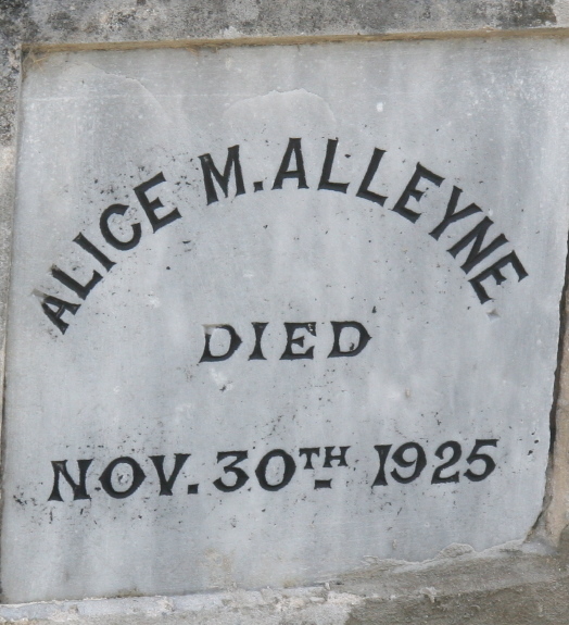 Alice Matilda Alleyne grave