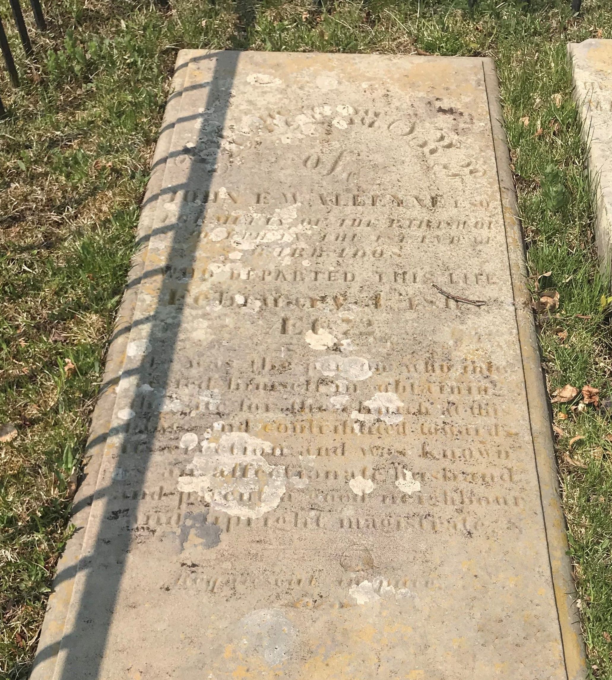 John Edward Worrel Alleyne grave