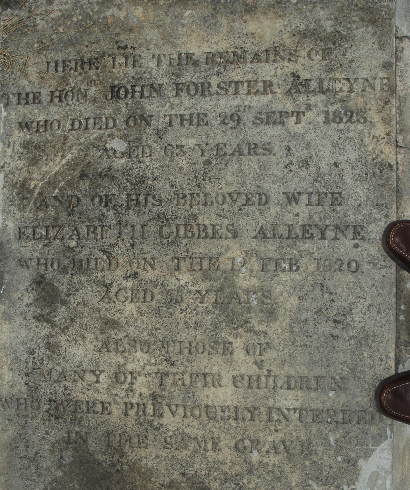 John Forster Alleyne grave