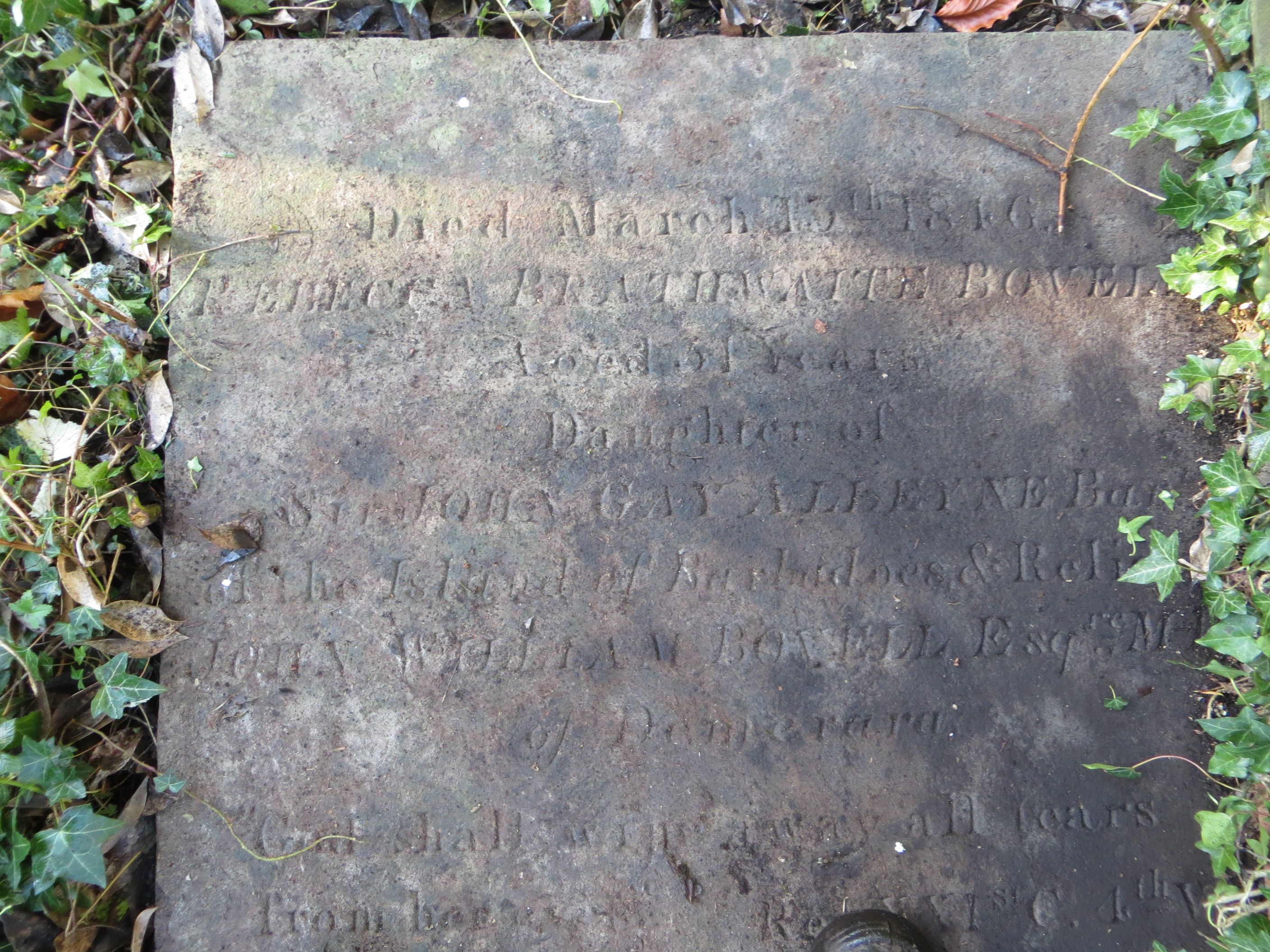 Rebecca Brathwaite (Alleyne) Bovell grave