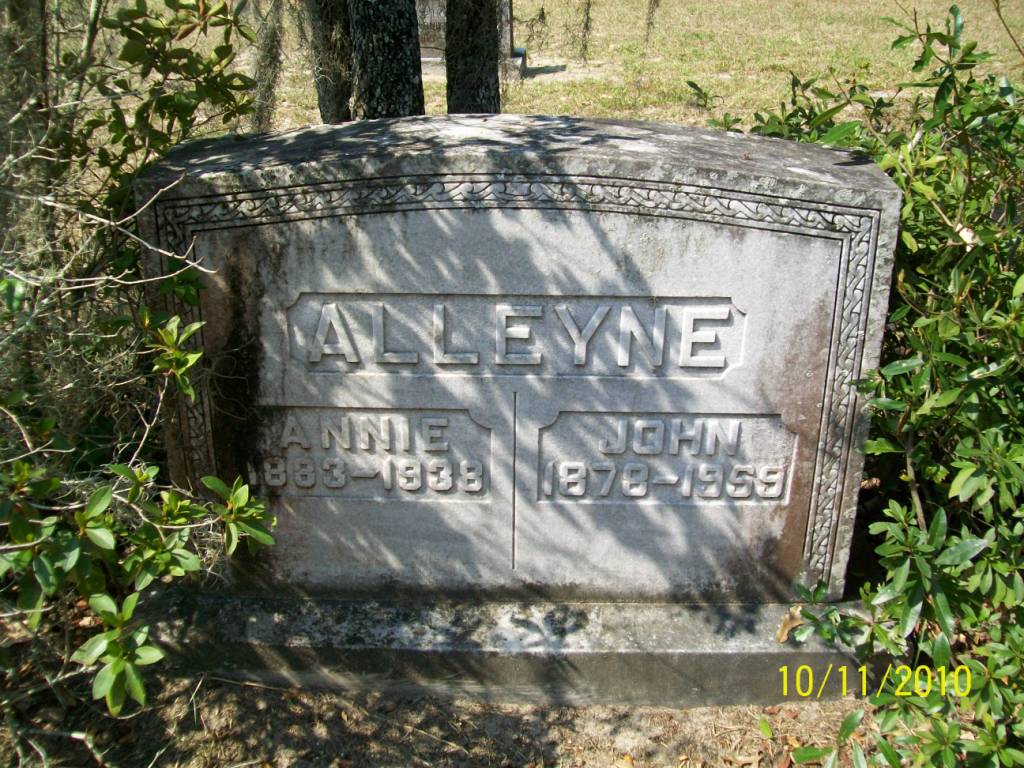 John Milton Carlisle Alleyne grave
