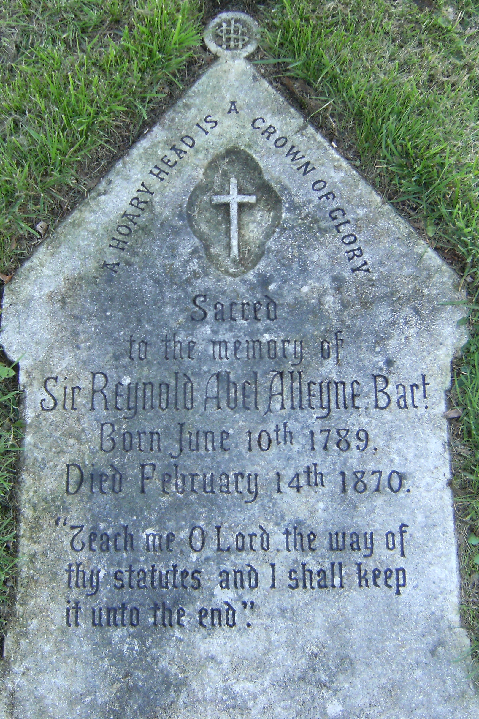 Sir Reynold Abel Alleyne, 2nd Bart. grave