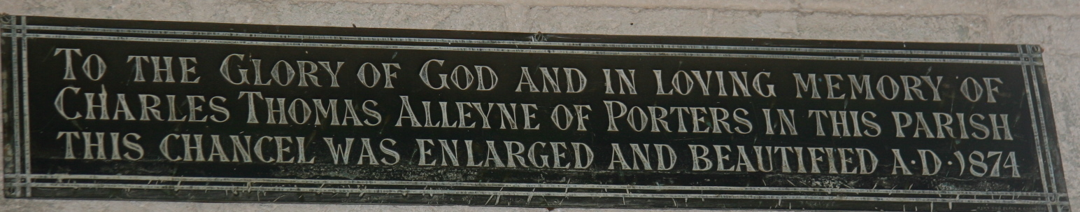 Charles Thomas Alleyne plaque