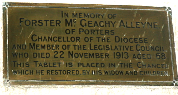 Forster McGeachy Alleyne plaque