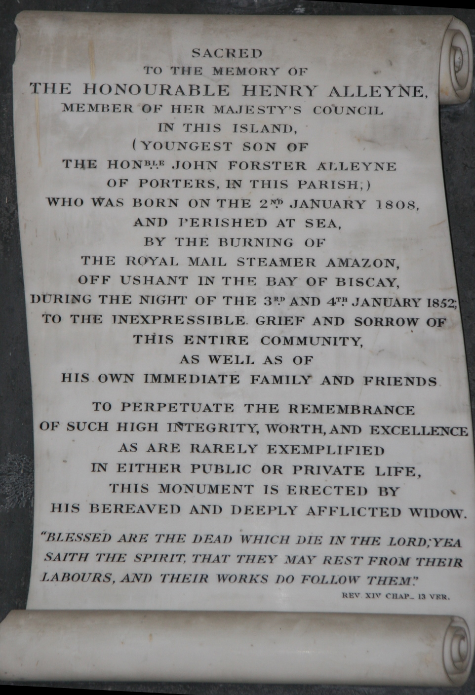 Henry Alleyne plaque