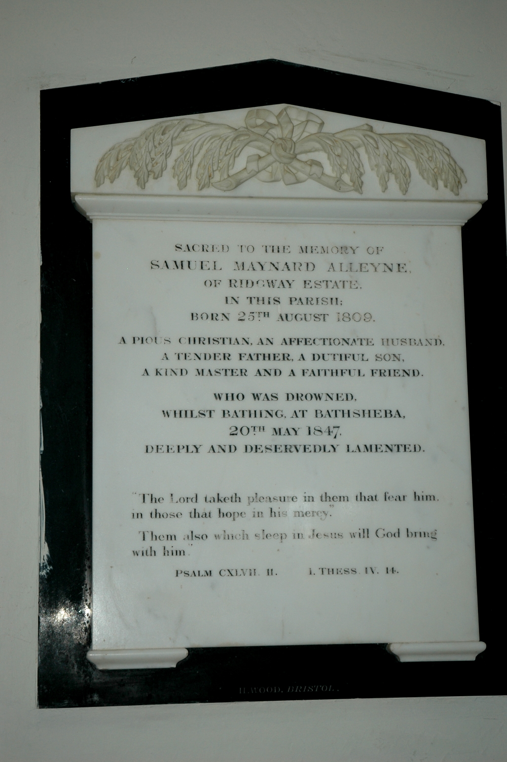 Samuel Maynard Alleyne plaque